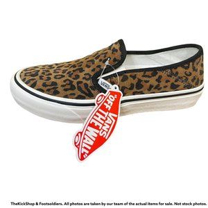 VANS SLIP ON SF SUEDE LEOPARD CHIPMUNK MARSHMALLOW WOMEN'S SNEAKERS VN0A3MVD4Y51